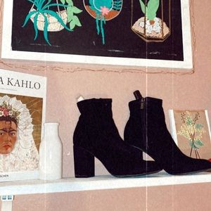 suede booties